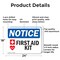 Signmission First Aid Kit, 24 in W x Rectangle, Aluminum OS-2PACK-NS-A-1824-L-12749 - alternate 4